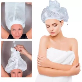 곱슬 머리 Drawstring 조정 가능한 보닛 Blowdrying 긴 빠른 건조 건조기 모자 휴대용 건조를위한 Net Curly Hair Drawstring Adjustable Hood Blowdrying Quick Dry Drying Cap Portable Net for Drying