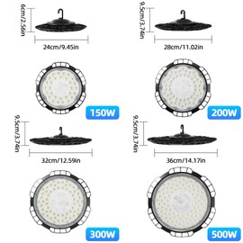 Sararoom Spotlight Industrial Lamp Hall Spotlight Workshop Lamp - 150 W UFO LED High Bay Light 15000 LM Construction Spotlight, 6500 K Cool White Industrial Ceiling Light Chandelier for Workshop