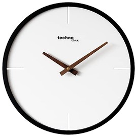 Technoline WT4130 Analogue Wall Clock with Wooden Hands 30 cm Quartz Clock
