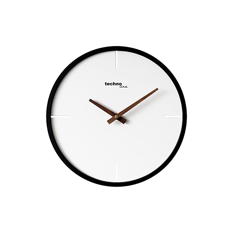 Technoline WT4130 Analogue Wall Clock with Wooden Hands 30 cm
