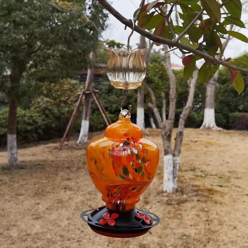 Glass Ant Moat for Hummingbird Feeder - 3 OZ Tulip