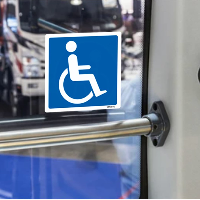 stika.co Blue Badge Disabled Logo Window Sticker - Static Cling