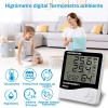 Termómetro Higrómetro Digital Interior Reloj Alarma Htc-2