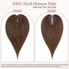 Hairro Real Human Hair Toppers, Clips in 100% Human Hairpieces