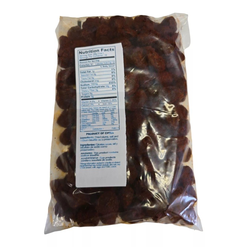 Unbranded SALADITOS, Salted Chili Plum 8-oz Sealed Bag. (1 Pack)