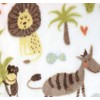Thro Scarlet Manta de Forro Polar con Estampado de Safari,
