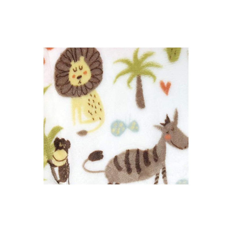 Thro Scarlet Manta de Forro Polar con Estampado de Safari,