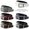 Stafford Reversible Smooth Leather Dress Belt 1-1/8" = 30mm (Gray/Black,