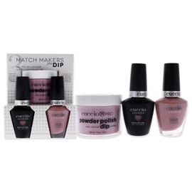 Cuccio Colour Matchmakers Plus Nail Dip - Matching Mani-Pedi With Flawless Coordination - A Color Lacquer And Color Veneer Gel Polish In The Same Color - I Desire - Large - 3 Pc Kit
