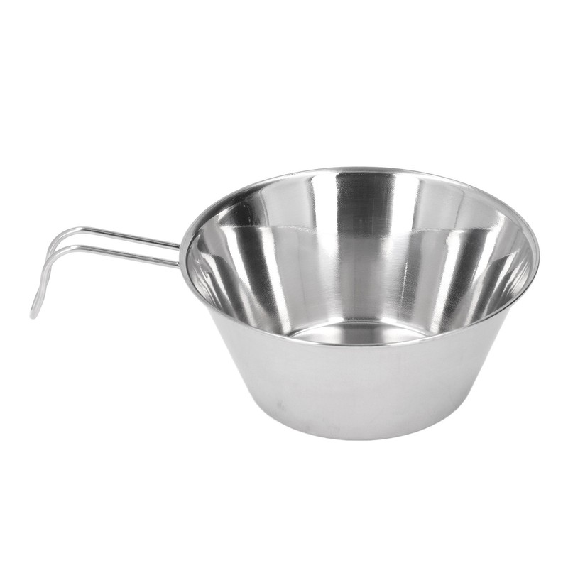 3 PCS Stainless Steel Camping Bowl Set Portable BBQ Folding