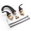 sumerain Matte Black Roman Tub Faucet with Valve, 3 Hole