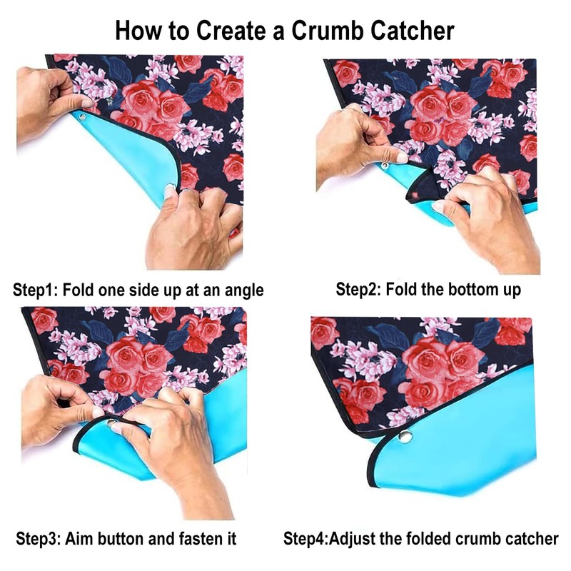 CACTIYE Waterproof Adult Bibs for adults Eating Cloth for Elderly