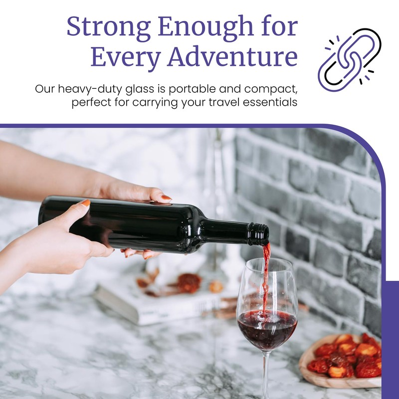 Infinity Jars Black Ultraviolet Long Neck Glass Oil Bottle 500Ml