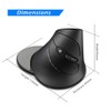 zelotes Wireless Mouse,2400DPI Vertical Ergonomic Mouse,Wireless Computer Mouse,LED USB Optical