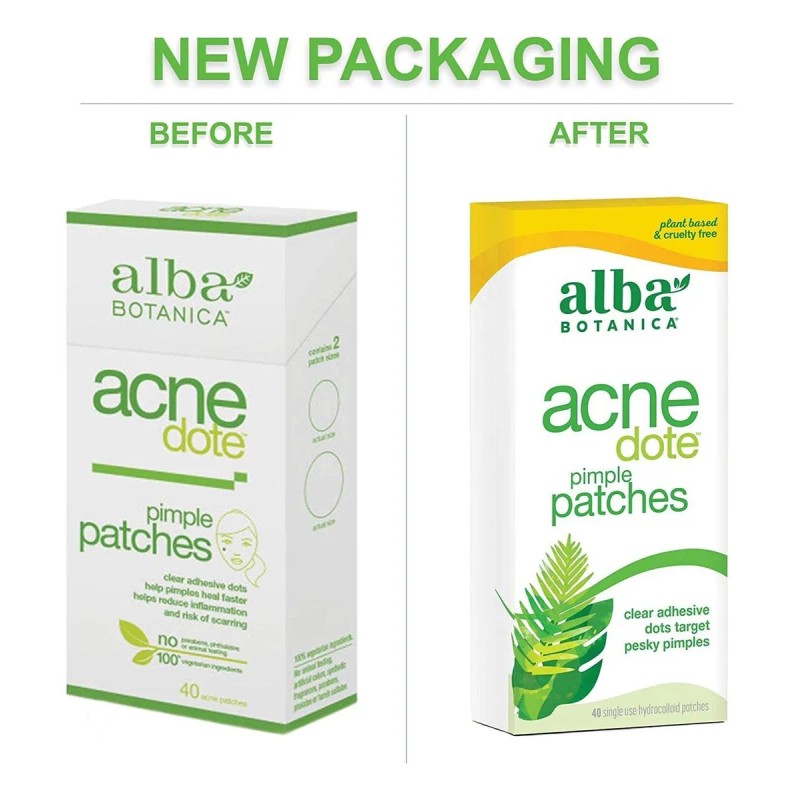 Alba Botanica Acnedote - Parches Para Espinillas, 40 Unidade