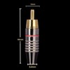 RCA Plug Connectors Coaxial Cable Audio Adapter Gold Plug Male
