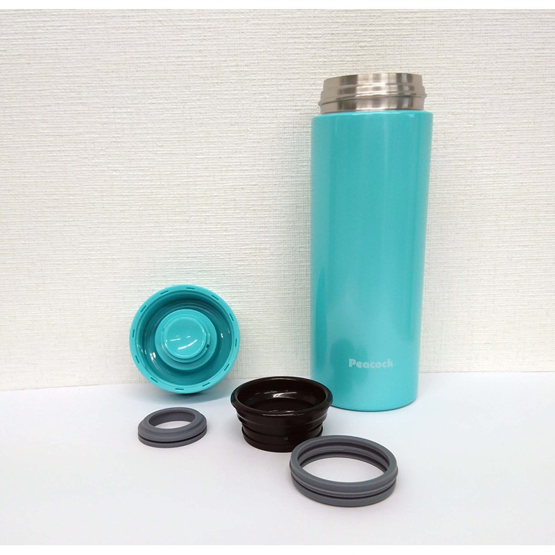The-peacock AMN-40 AQ Peacock Water Bottle, Stainless Steel Bottle, Screw