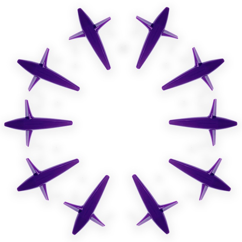 5" Bird Teaser Trolling Lures, 10 Pcs Purple, Saltwater Fishing