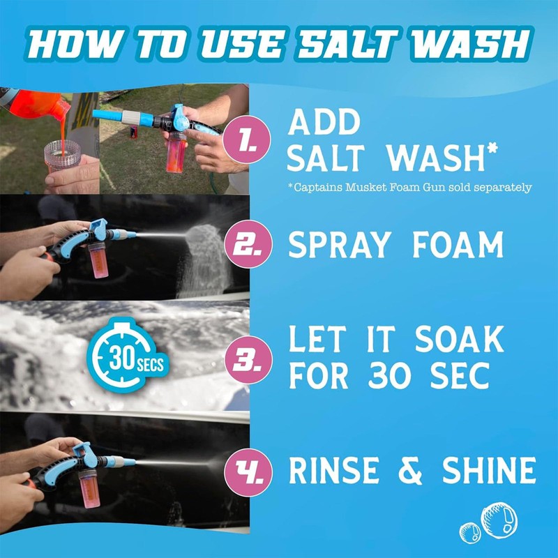 Salty Captain Salt Wash Cleaner - Remove Salt Off Boats