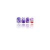 RIICFDD Christmas Press on Nails Short Coffin Fake Nails Purple