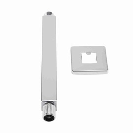 Shower Arm Wall Square Stainless Steel Top Straight Shower Extension Arms Pipe for Bathroom Ceiling Shower Head Accessories (20cm)