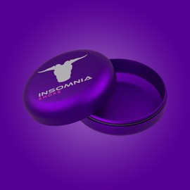 Insomnia Smoke Insomnia Smoke Pocket Storage Puck | Smell Odour Water Proof Air Tight | Aluminium Container Metal Stash Tin for Tobacco Travel Size (Purple)