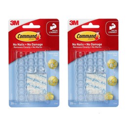Command 17026CLR Decoration Clips for Christmas and Fairy Light - Clear (2 Pack)