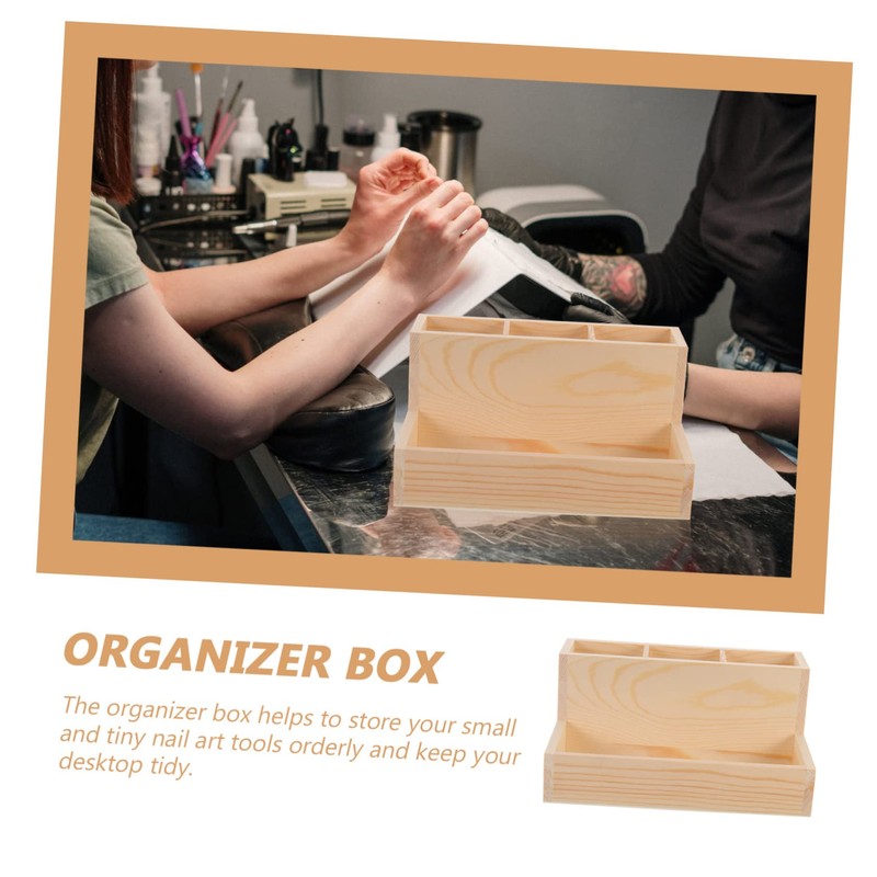 Mikinona Manicure Tool Storage Box Nail Art Brush Holder Nail