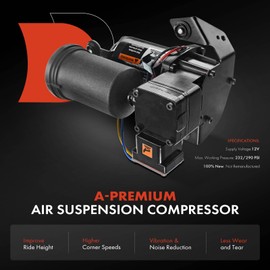 A-Premium Air Suspension Compressor Pump Compatible with Ford Expedition 1997-2006 & Lincoln Navigator 1998-2006, With Air Dryer, Replace# 1L1Z5319BA, 6L1Z5319AA