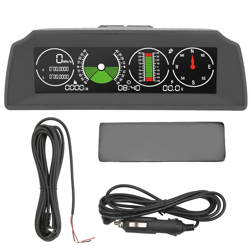GPS Slope Meter PMH KMH Inclinometer HUD Pitch Tilt Angle