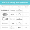HOMPER Awning Mounting Kit, Awning Accessories Mounting for Square Triangular