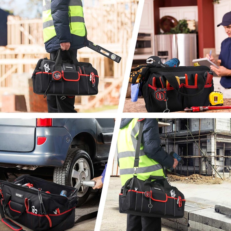 HAUTMEC 3PCS Large Tool Bag Set, Heavy-Duty Wide Mouth Tool