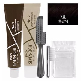 새치머리 백모용 간편한 튜브타입 염색약 7호 흑갈색 Easy Tube Type Hair Dye for Men 7 Black Brown