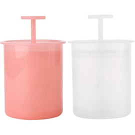 Facial Wash Whisk, Set of 2, Whisk for Facial Cleansing, Whisk Pump, Shampoo for Facial Cleansing (Pink + White)