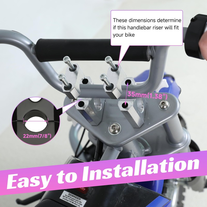 CILOYU Mini Bike Handlebar Risers 7/8 22mm Bike Handlebar Mount