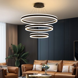 Chandeliers for Dining Room, Dimmable LED Pendant Light Dining Room,3000K-6000K with Remote Control Modern Chandelier