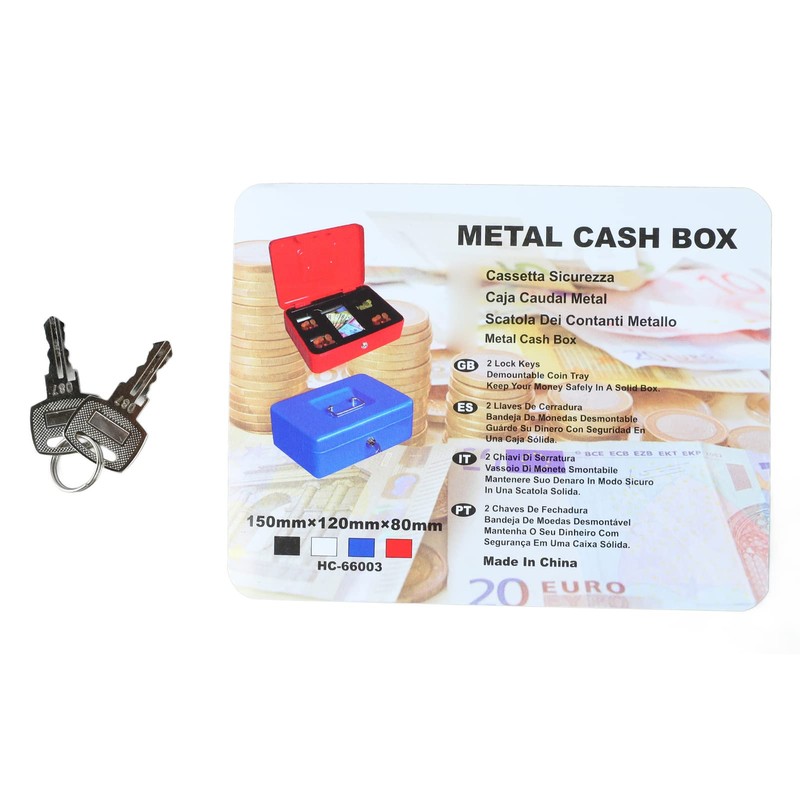 Fireproof Document Box with Key Lock, Secure Storage Box for