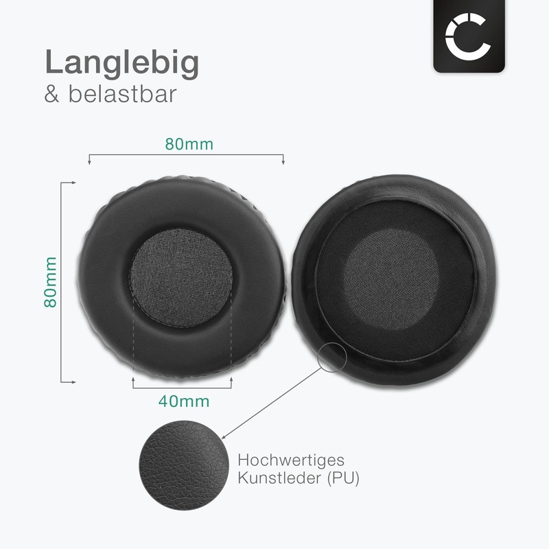 Headset Replacement Foam Ear Pads for 80 x 80 x