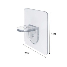 10 Pcs Self-Adhesive Shelf Bracket Pegs Plastic L Shaped Cabinet Bracket Supports, 70 x 70mm