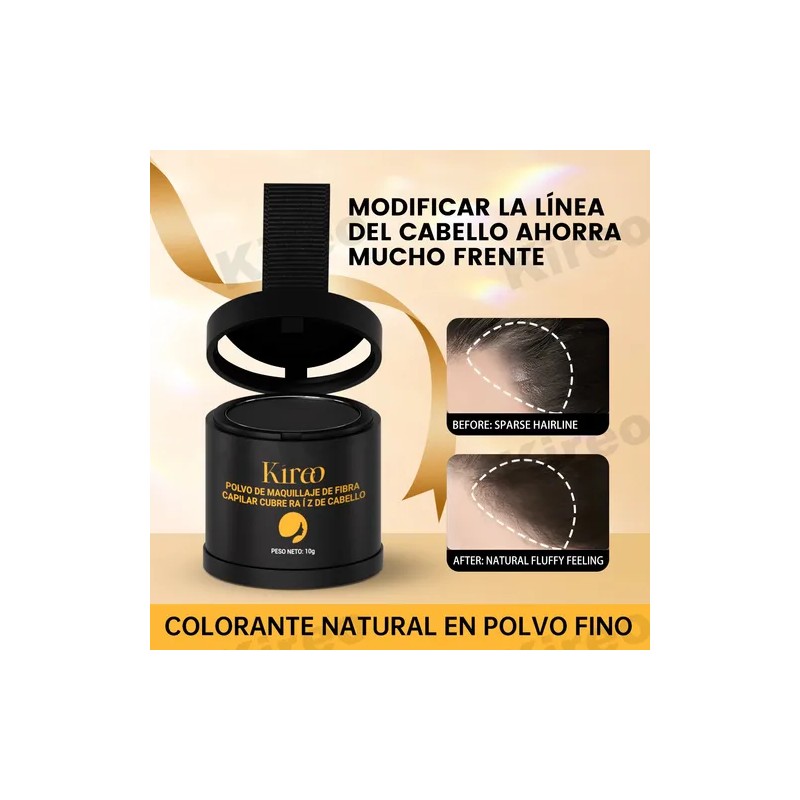 Kireo 2pcs Polvo De Maquillaje De Fibra Capilar Cubre Raz