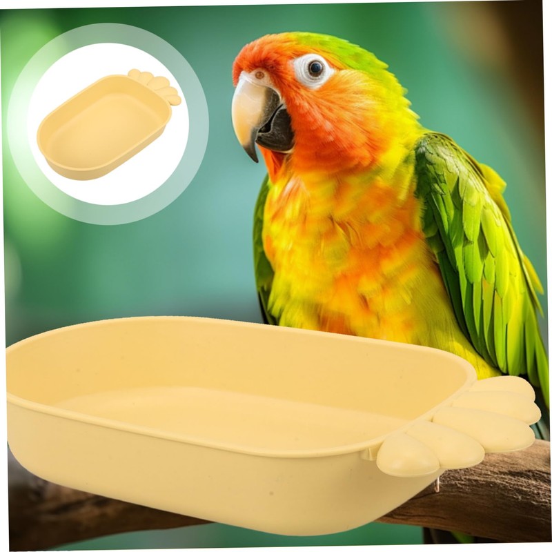 Hohopeti Parrot Bathing Basin Lightweight Bird Cage Bathtub for Small