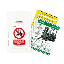 Scafftag by Brady Forklifttag Kit – Complete Forklift Inspection System with 3 Holders, 15 Status Inserts & Pen for Pre-Shift Safety Compliance - Forklift Safety Tag