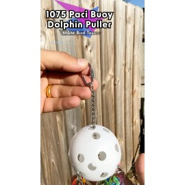 Mandarin Bird Toys 1075 Paci Buoy Dolphin Puller - Deluxe Handcrafted Interactive Colorful Bird Toy