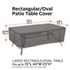 Classic Accessories Ravenna Water-Resistant 72 Inch Rectangular/Oval Patio Table Cover,