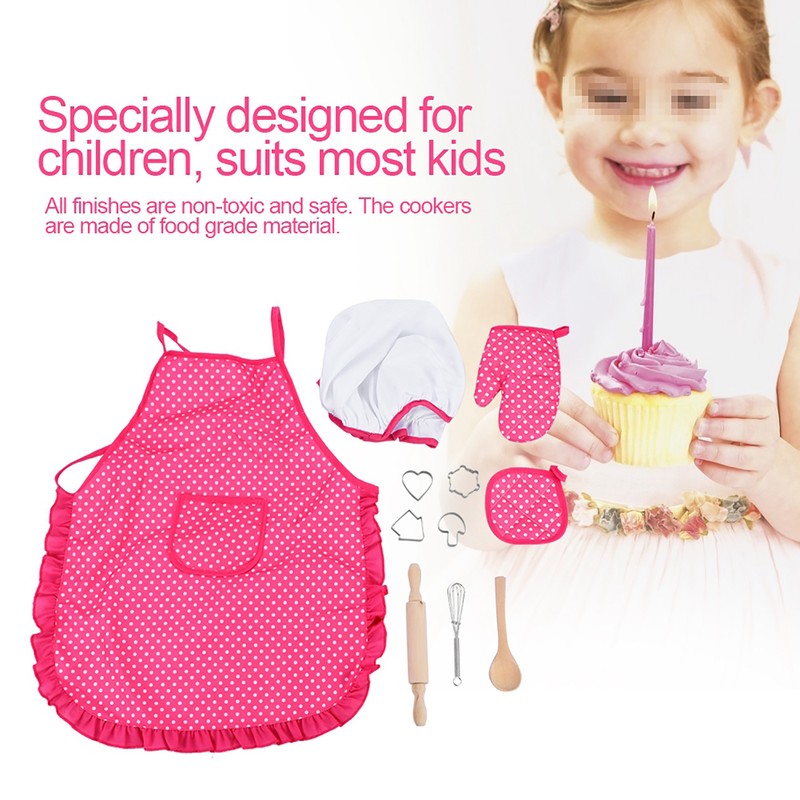 Children Chef Set DIY Cooking Baking Suit Toys Set Pretend