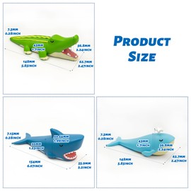 Dormercy 3Pcs Cute Door Stopper, Cartoon Shark Crocodile Whale Animal Door Stop, Decorative Door Wedge for Home and Office Floor(Patented)