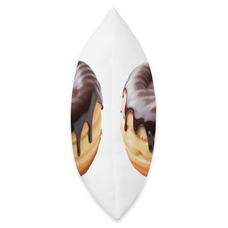 Boston Cream Donut Throw Pillow