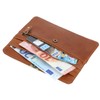Gusti Rani Leather Wallet Purse Clutch Women's Vintage Leather Brown