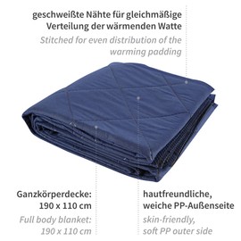 FRANZ MENSCH Hygostar Patient Blankets, PES Filling, PP, Blue, 200 g/m², L: 190 cm, W: 110 cm, Patient Blanket, Emergency Blanket, Disposable Blanket, Pack of 25