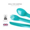Lifeventure Ellipse Plastic Interlocking Cutlery Set For Camping, Travel &